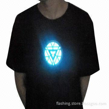 Hot-selling sound activated and music activated EL T-shirt